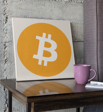Lade das Bild in den Galerie-Viewer, Bitcoin Logo Leinwand
